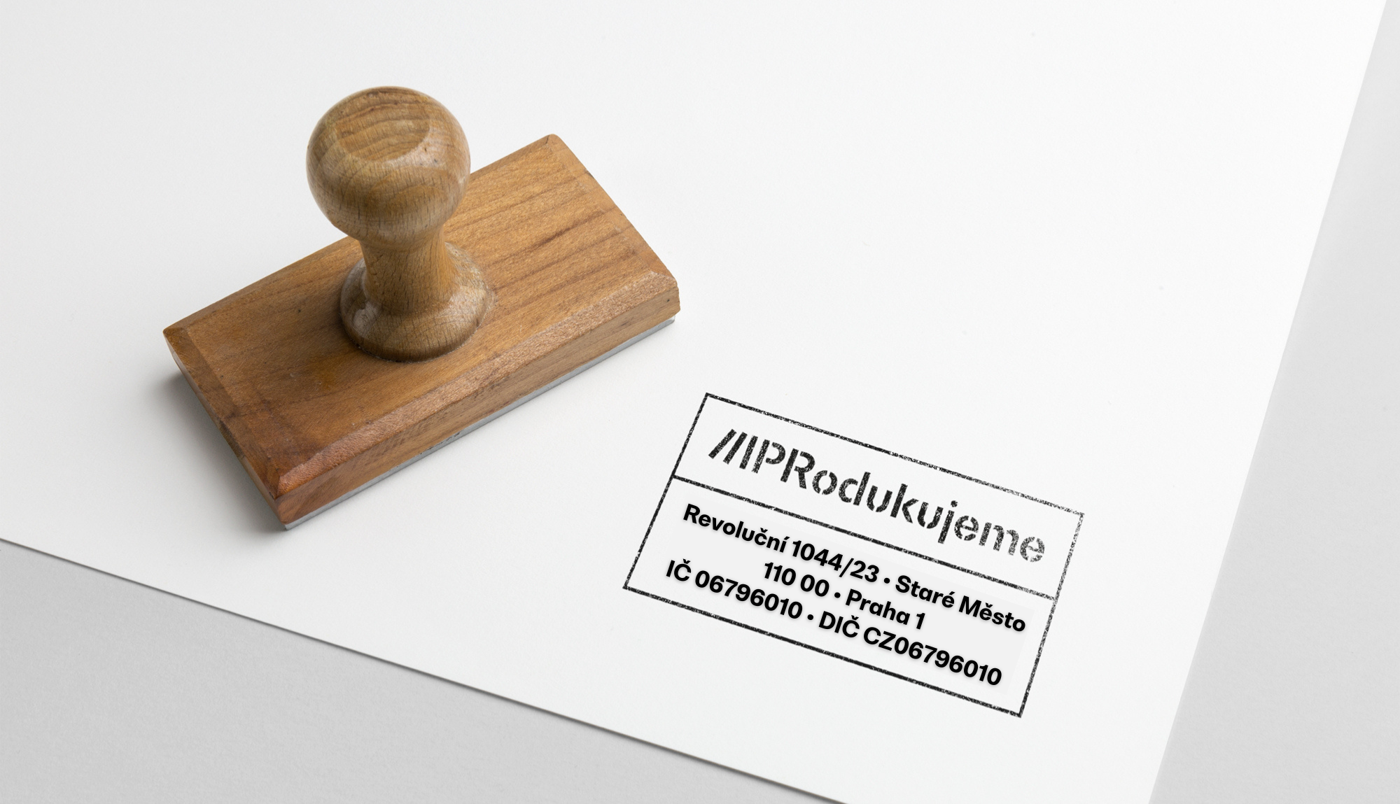 PRodukujeme – razítko ke kontaktu na webu